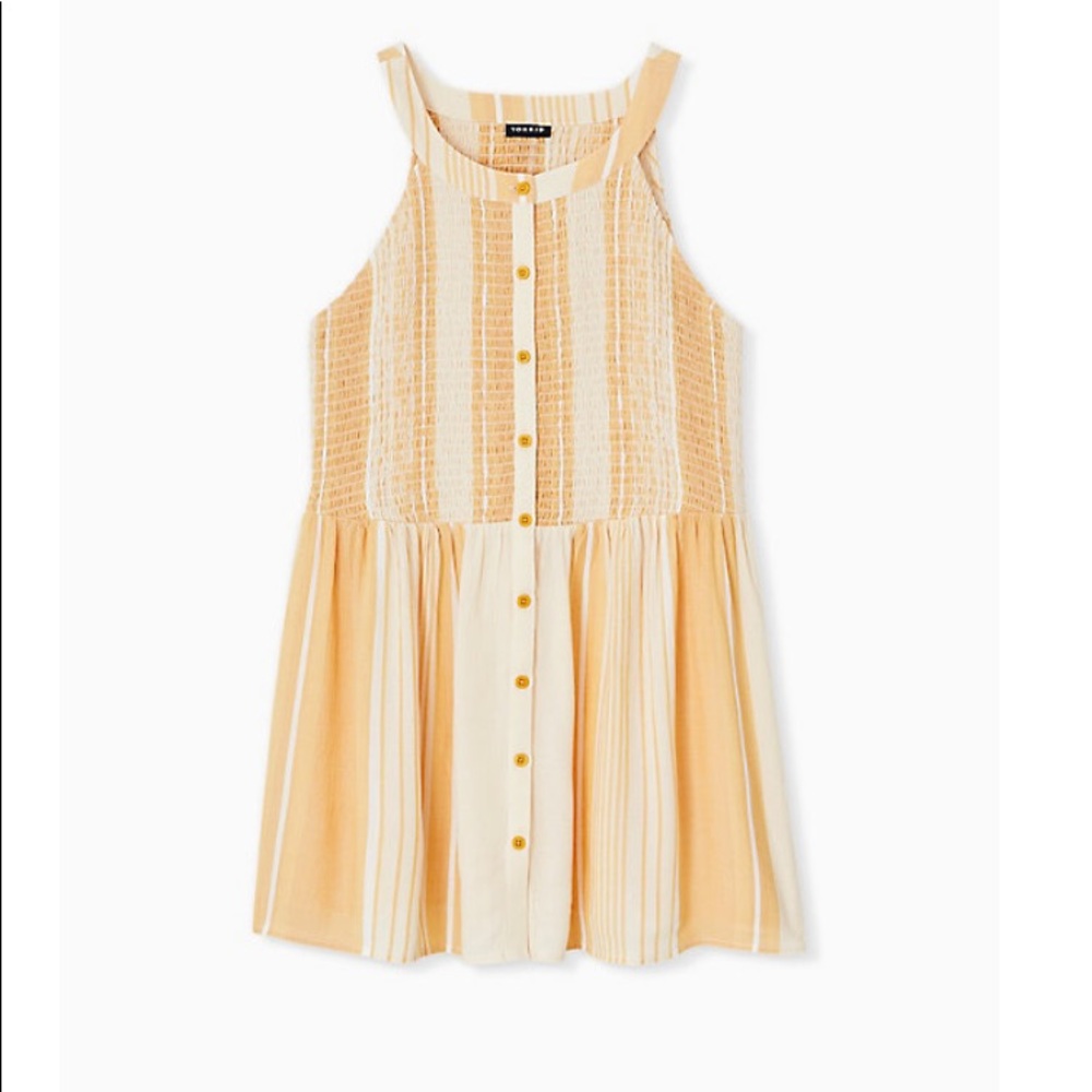 NWT torrid striped smocked babydoll tank